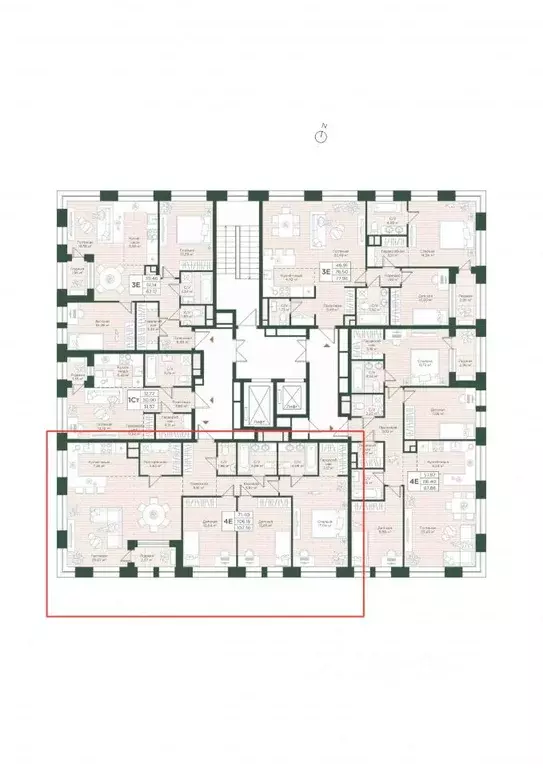 4-к кв. Татарстан, Казань ул. Алексея Козина, 8 (104.1 м) - Фото 2