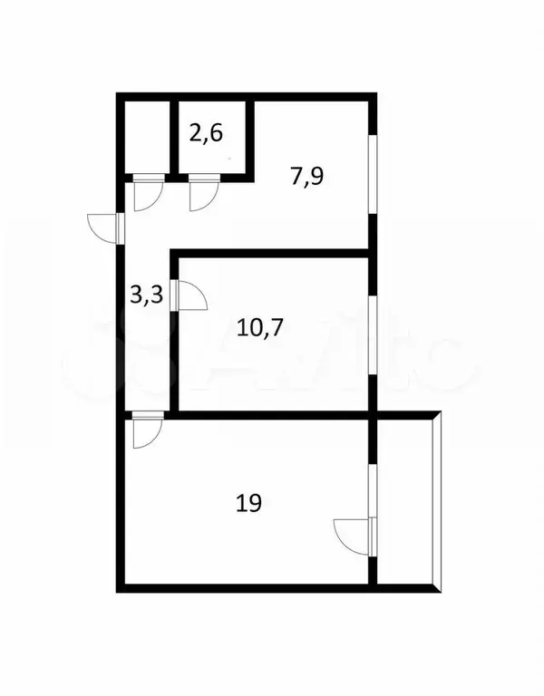 2-к. квартира, 44 м, 7/9 эт. - Фото 0