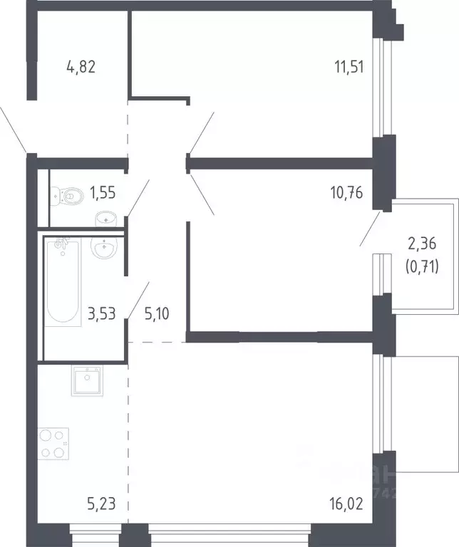 2-к кв. Сахалинская область, Корсаков Сердце Сахалина жилой комплекс ... - Фото 1