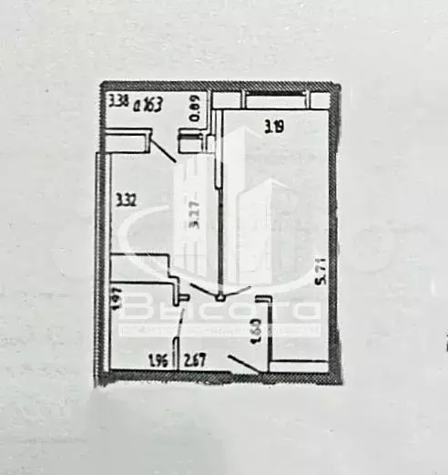 1-к. квартира, 33,1 м, 8/20 эт. - Фото 0