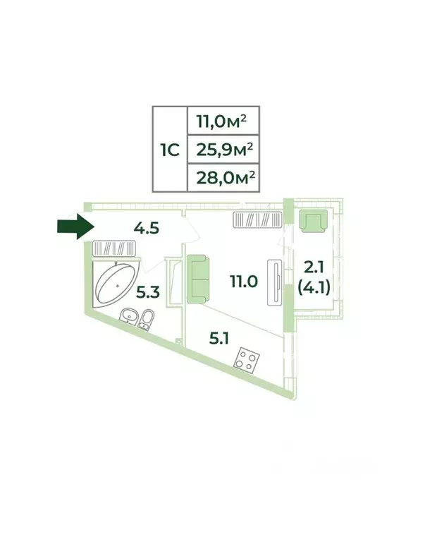 Студия Крым, Симферопольский район, с. Мирное, Жигулина Роща мкр  ... - Фото 1
