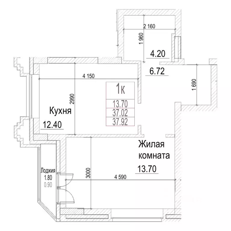 1-к кв. Новосибирская область, Новосибирск Чернышевский жилой комплекс ... - Фото 0