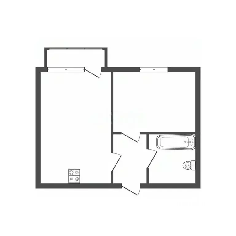 1-к кв. Алтайский край, Барнаул Докучаево мкр, ул. Шукшина, 22 (33.6 ... - Фото 2