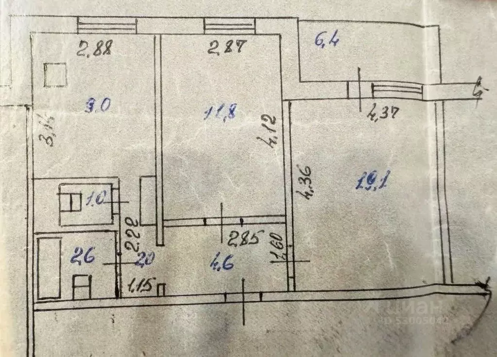 2-к кв. Забайкальский край, Чита ул. Шилова, 91 (50.1 м) - Фото 1
