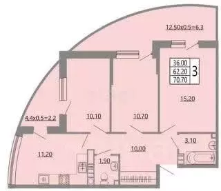 3-к кв. Краснодарский край, Горячий Ключ ул. Объездная, 18к4 (63.0 м) - Фото 1