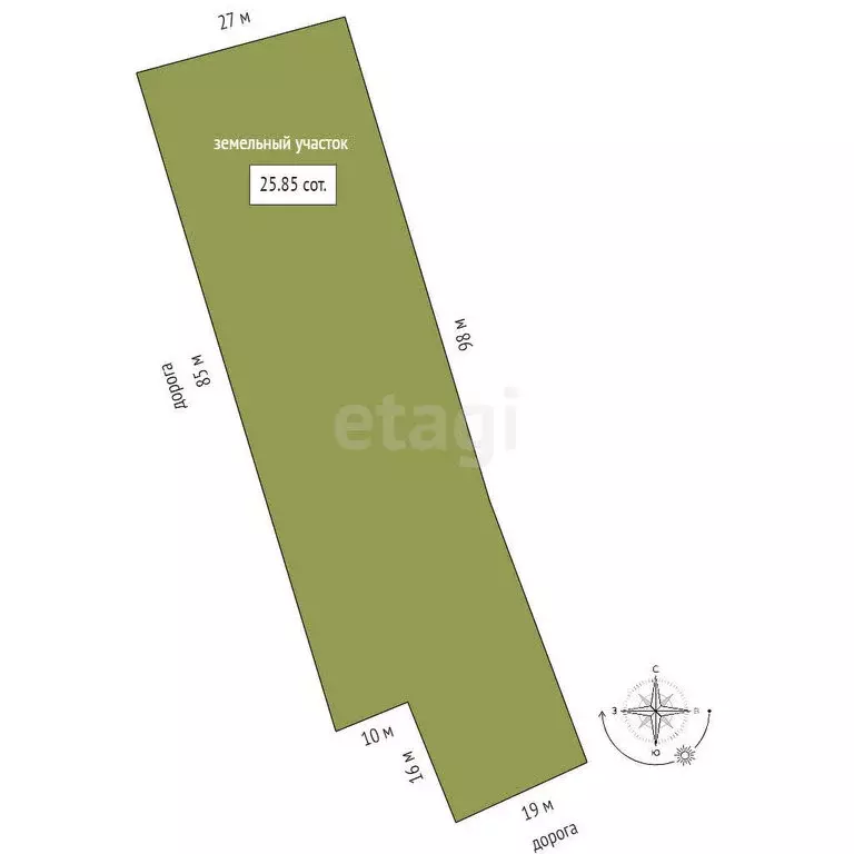 Участок в село Падун, Революционная улица (13 м) - Фото 1