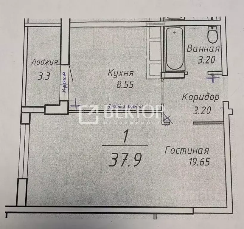 1-к кв. Ивановская область, Иваново ул. Карла Маркса, 4А (40.0 м) - Фото 1