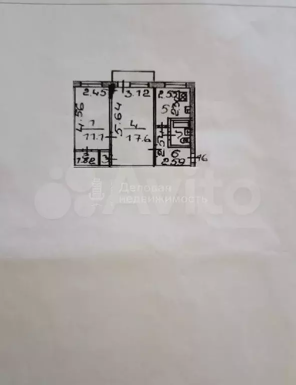 2-к. квартира, 45,1 м, 4/5 эт. - Фото 0