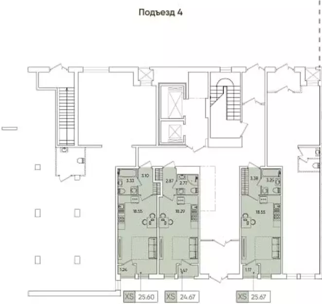 Студия Санкт-Петербург Планерная ул., 87к1 (25.3 м) - Фото 1