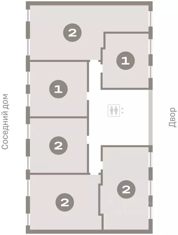 2-к кв. Курганская область, Курган Центральный жилрайон, Дом Кино ... - Фото 2