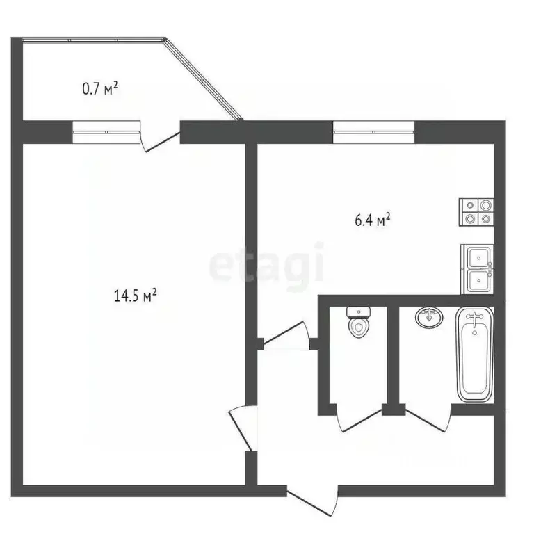 1-к кв. Московская область, Дмитровский муниципальный округ, Икша пгт ... - Фото 2