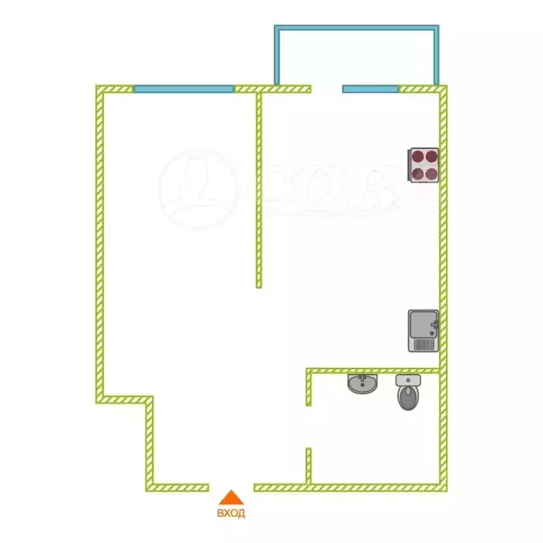 1-к кв. Курганская область, Курган Солнечный бул., 15 (30.7 м) - Фото 2