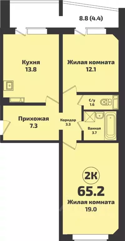 2-к кв. Новосибирская область, Новосибирский район, Станционный ... - Фото 0