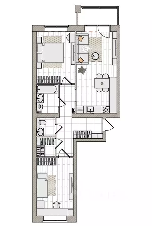 3-к кв. Кировская область, Киров городской округ, пос. Чистые Пруды ... - Фото 1