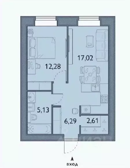 1-к кв. Брянская область, Брянский район, пос. Мичуринский, ... - Фото 1