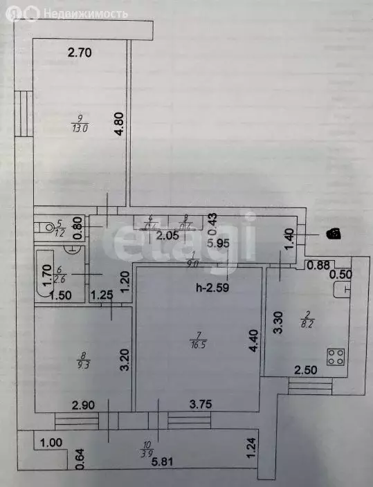 3-комнатная квартира: Казань, Горсоветская улица, 17к1 (60.6 м) - Фото 1