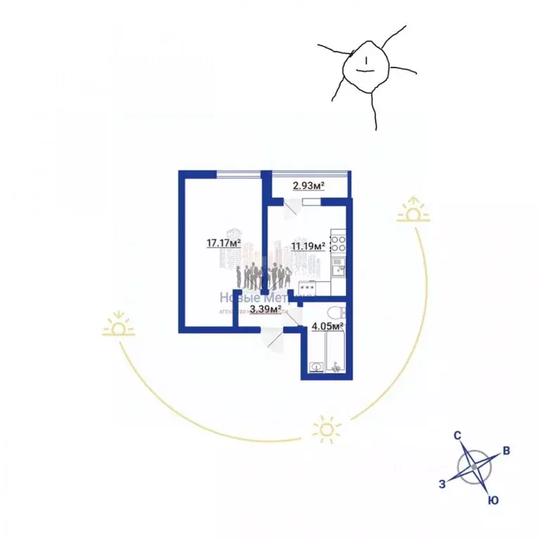 1-к кв. Санкт-Петербург Планерная ул., 87к1 (37.27 м) - Фото 1