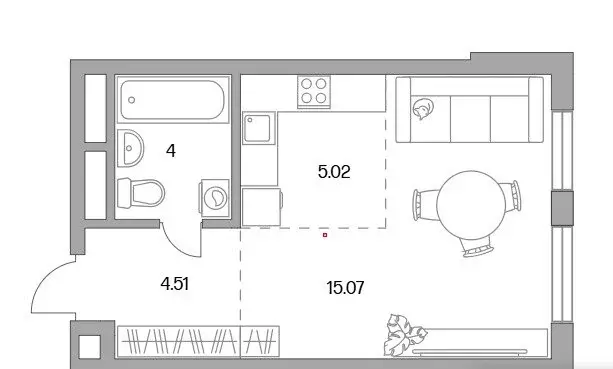Квартира-студия: Балашиха, улица Яганова, 1 (28 м) - Фото 1