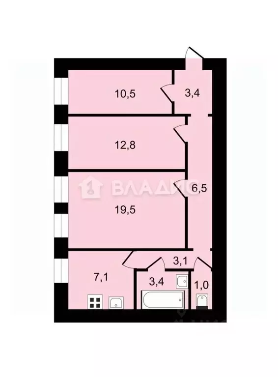 3-к кв. Санкт-Петербург Коломенская ул., 22 (68.0 м) - Фото 1
