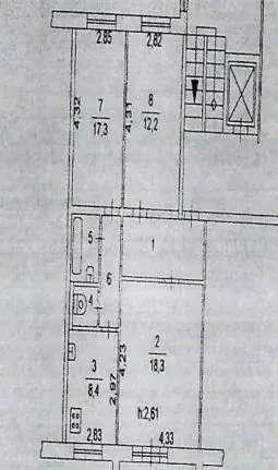 3-к. квартира, 64,7 м, 4/10 эт. - Фото 0