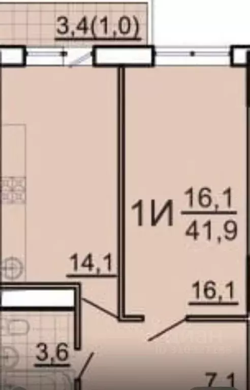 1-к кв. Краснодарский край, Краснодар ул. Селезнева, 4/13к1 (45.4 м) - Фото 1