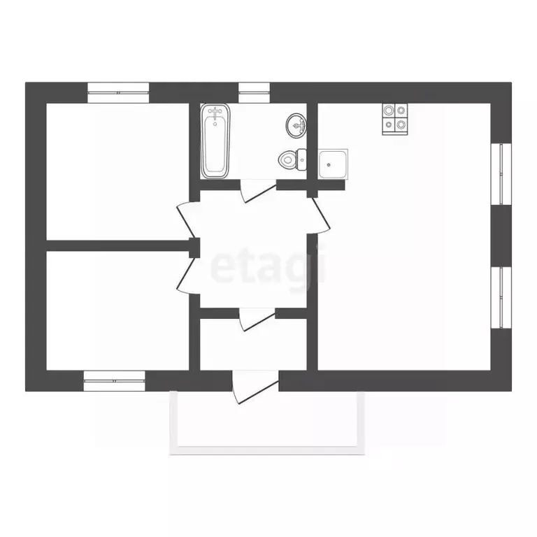 Дом в Амурская область, с. Ивановка ул. Строительная (66 м) - Фото 1
