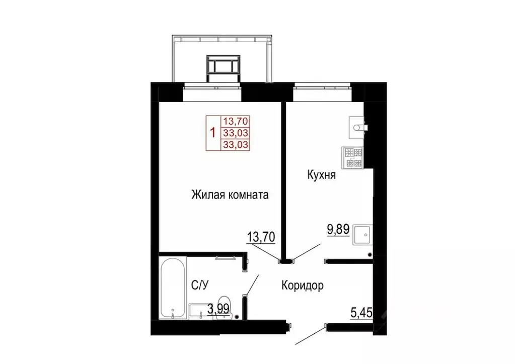 1-к кв. Белгородская область, Белгородский район, Новосадовское с/пос, ... - Фото 1