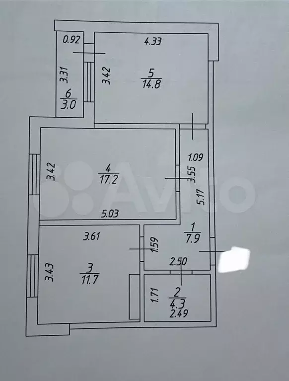 2-к. квартира, 59 м, 1/16 эт. - Фото 0