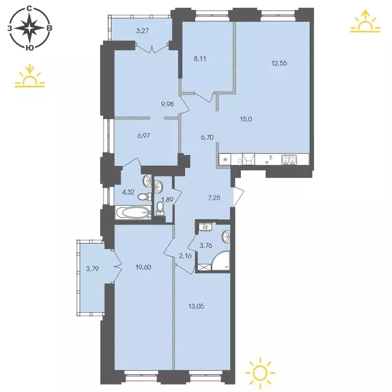 4-к кв. иркутская область, иркутск энергетиков мкр, (118.4 м) - Фото 0