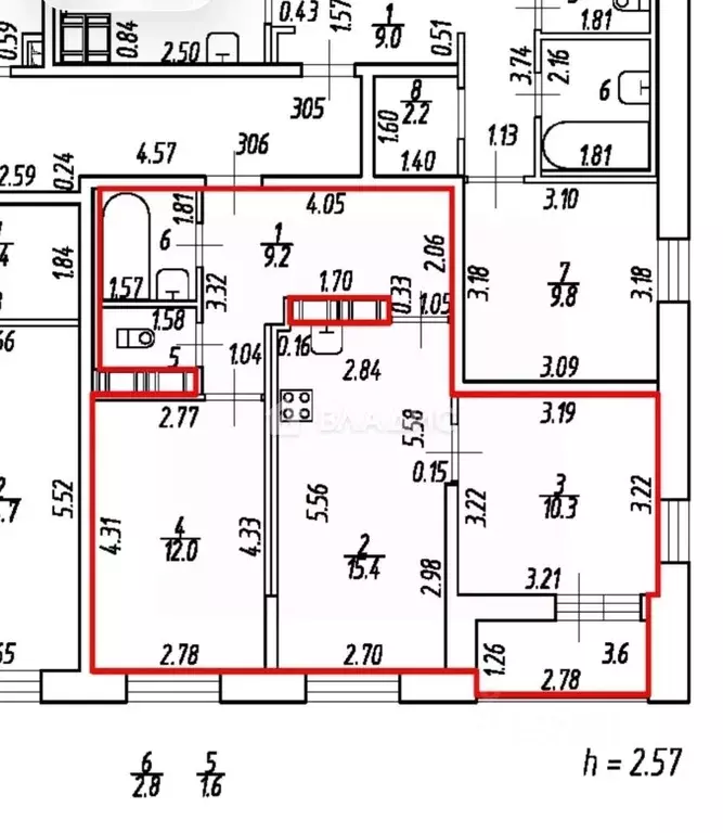 2-к кв. Санкт-Петербург пос. Парголово, Заречная ул., 40к1 (51.3 м) - Фото 2