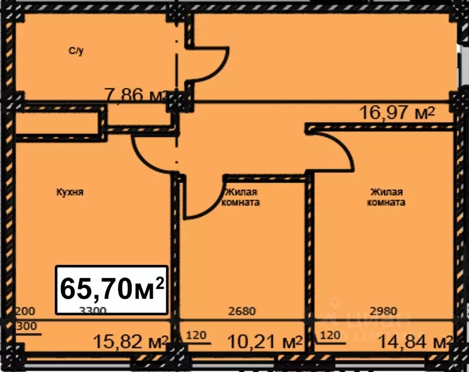 2-к кв. Ставропольский край, Ессентуки ул. Благодатная, 22к2 (65.7 м) - Фото 0