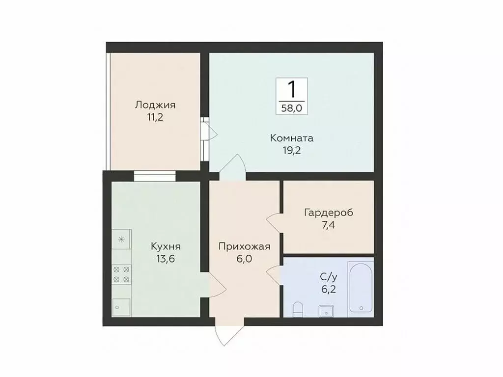 1-комнатная квартира: Самара, улица Победы, 14А (58 м) - Фото 0