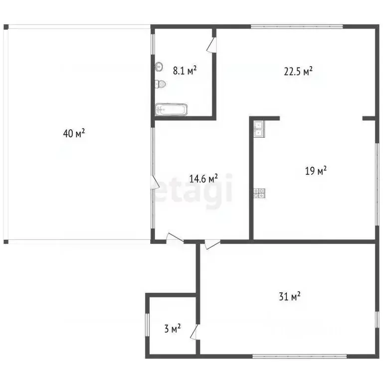2-к кв. Санкт-Петербург ул. Новая, 51к22 (130.0 м) - Фото 2