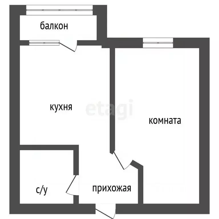 1-к кв. Воронежская область, Воронеж ул. Космонавтов, 54 (29.0 м) - Фото 2