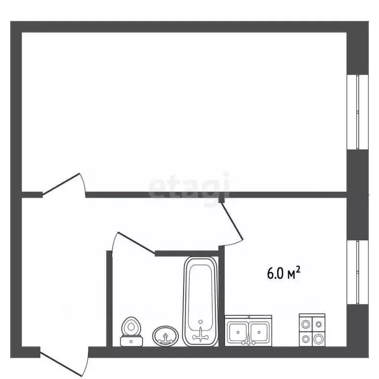 1-к кв. Вологодская область, Харовск Ленинградская ул., 37 (30.0 м) - Фото 1