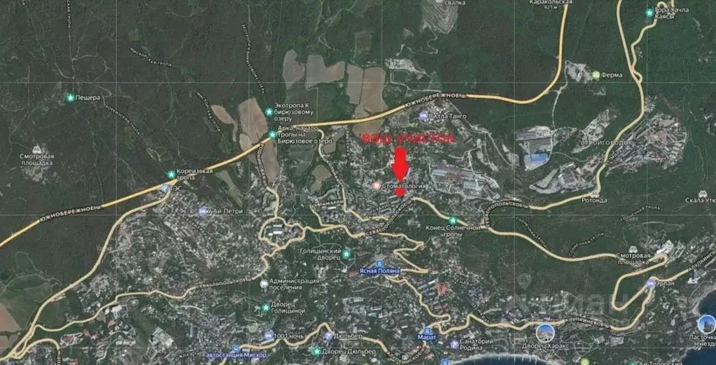 Участок в Крым, Ялта муниципальный округ, Гаспра пгт ул. Горького, 6 ... - Фото 1