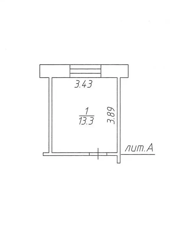 1к в -комнатной квартире (13.3 м) - Фото 2