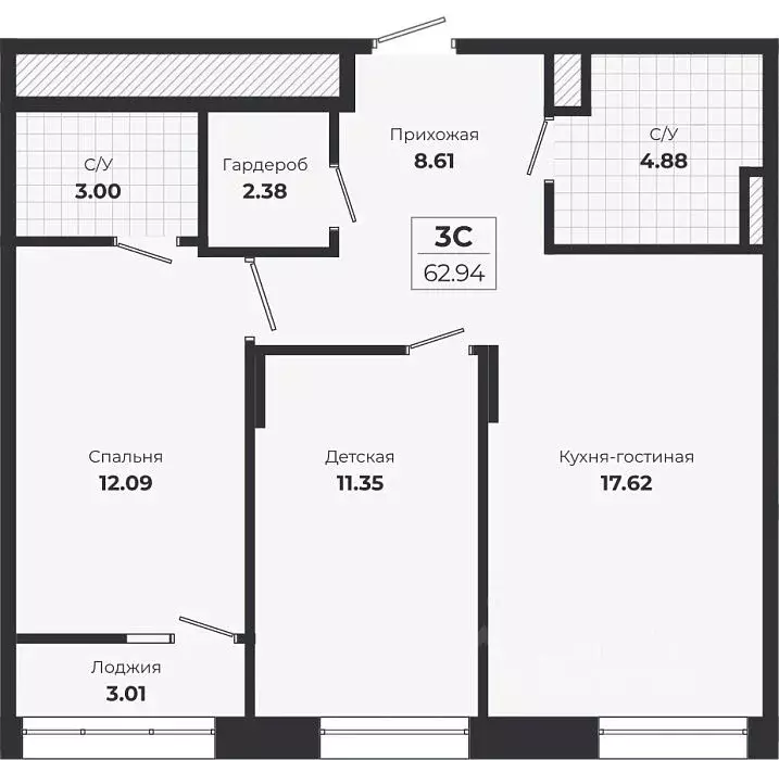 2-к кв. Новосибирская область, Новосибирск Лесоперевалка мкр, Ясный ... - Фото 1