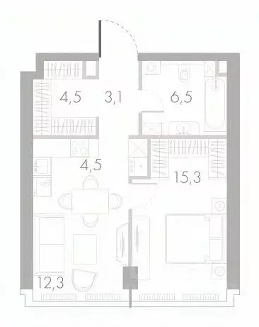 1-к кв. Москва Кутузовский проезд, 16А/1 (45.4 м) - Фото 0