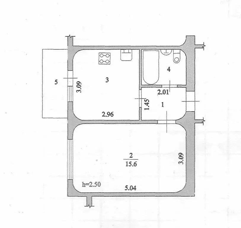 1-комнатная квартира: Волжский, проспект имени Ленина, 106 (30.8 м) - Фото 1