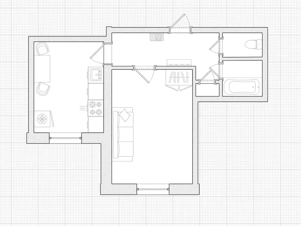 1-к кв. Санкт-Петербург ул. Петра Смородина, 20 (32.3 м) - Фото 2