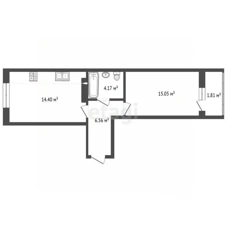 1-к кв. Ярославская область, Ярославль просп. Фрунзе, 51 (42.0 м) - Фото 2