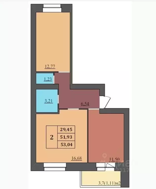 2-к кв. Ярославская область, Ярославль ул. Генерала Маргелова, 4 ... - Фото 2