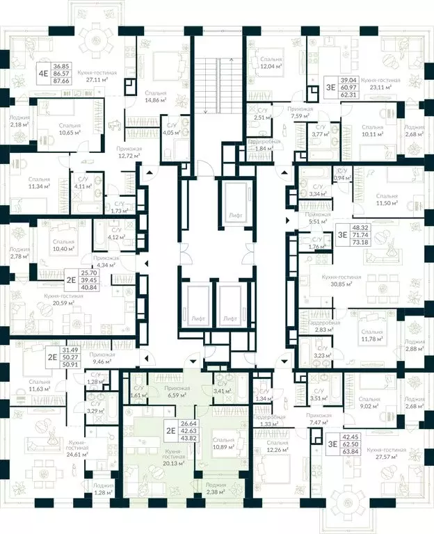 1-комнатная квартира: Уфа, жилой район Глумилино, жилой комплекс Урман ... - Фото 2