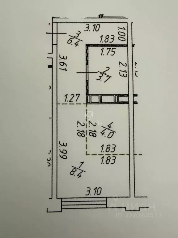 Студия Москва ул. Адмирала Корнилова, 76к1 (22.5 м) - Фото 2