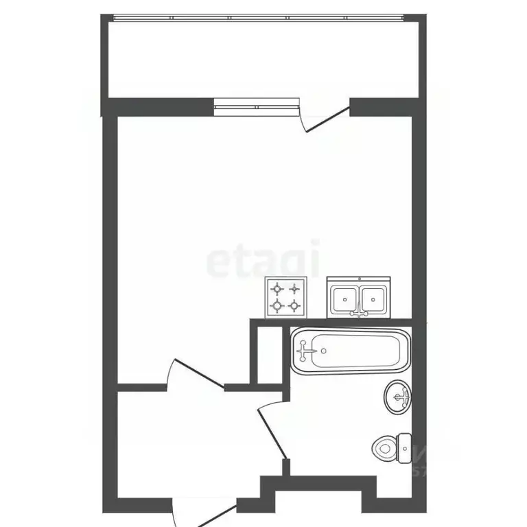 Студия Санкт-Петербург пос. Шушары, просп. Старорусский, 1 (21.15 м) - Фото 1