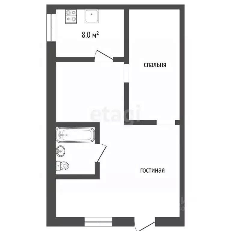 2-к кв. Ставропольский край, Пятигорск Кисловодское ш. (35.8 м) - Фото 2