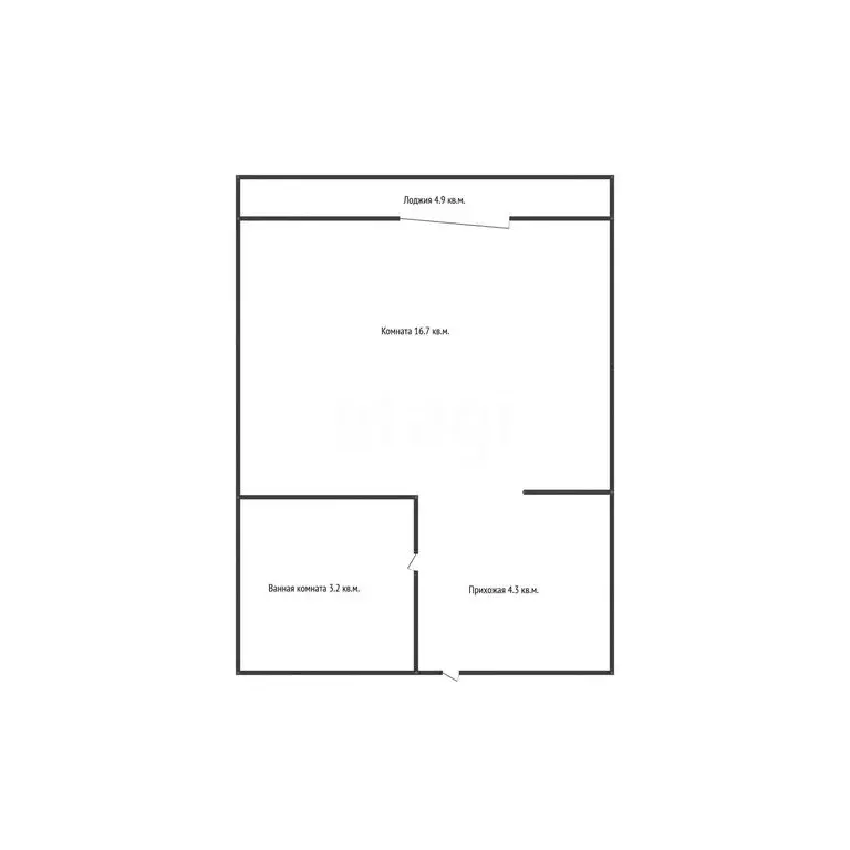 Квартира-студия: посёлок Знаменский, микрорайон Родные Просторы (24.2 ... - Фото 2