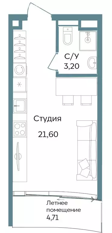 Квартира-студия: Республика Крым, Саки, курортный кластер Темпо (29.51 ... - Фото 0