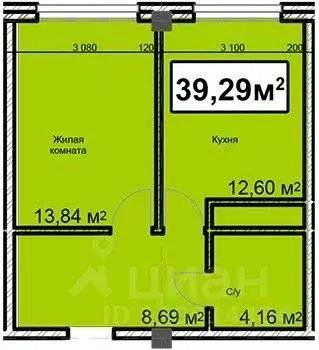 1-к кв. Ставропольский край, Ессентуки ул. Благодатная, 28 (39.29 м) - Фото 0